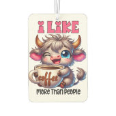 人よりコーヒーが好き  カーエアーフレッシュナー (裏面)