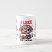 人よりコーヒーが好き ボーンチャイナマグカップ (正面)