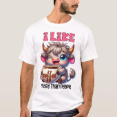 人よりコーヒーが好き Tシャツ (正面)