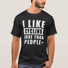 人より自転車が好き - おもしろい  Tシャツ