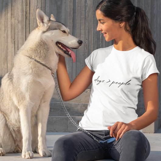 人よ素晴らしり犬 |犬モダンの愛人のスクリプト Tシャツ