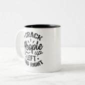 人をひび割る ツートーンマグカップ (正面左)