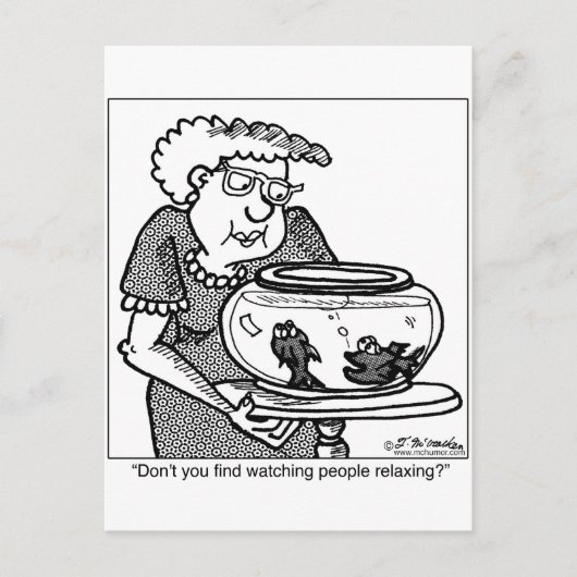 人をリラックス見て魚を釣る ポストカード (正面)