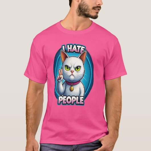 人を人間嫌いをしてアンチを嫌う Tシャツ (正面)