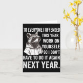 人を傷つけたなら自分を直せ　面白い新年 カード (黄色い花)