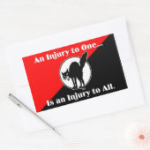 人を傷つけるのは皆を傷つけることだ 長方形シール (封筒)