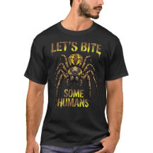 人を噛もう スパイダーTシャツ 面白い