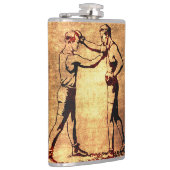 人を囲むヴィンテージ フラスク (右)