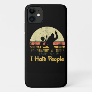 人を嫌う面白い女性用Tシャツ iPhone 11 ケース