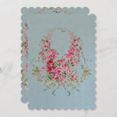 人を惹きつける花 - 誕生日パーティーの招待状 / 出席確認のお願い 招待状 (正面/裏面)