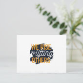 人を挙げて起きる ポストカード (スタンド正面)