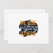 人を挙げて起きる ポストカード (正面/裏面)