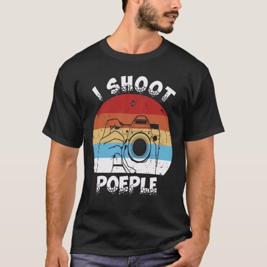 人を撃つカメラ Tシャツ (正面)