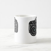 人を撃つ写真のユーモア コーヒーマグカップ (中央)