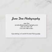 人を撃つ 名刺 (裏面)