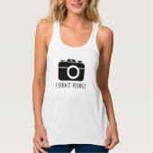 人を撮影するカメラアーティストの写真家のシャツ タンクトップ (正面)