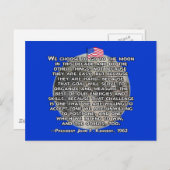 人を月に送ったJFK引用文 ポストカード (正面/裏面)