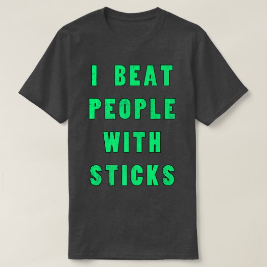 人を棒で殴るスポーツ科学アスリートS Tシャツ (デザイン正面)