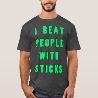 人を棒で殴るスポーツ科学アスリートS Tシャツ