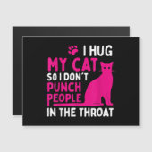 人を殴らないように自分の猫を抱き締める – 猫好き (正面/裏面)