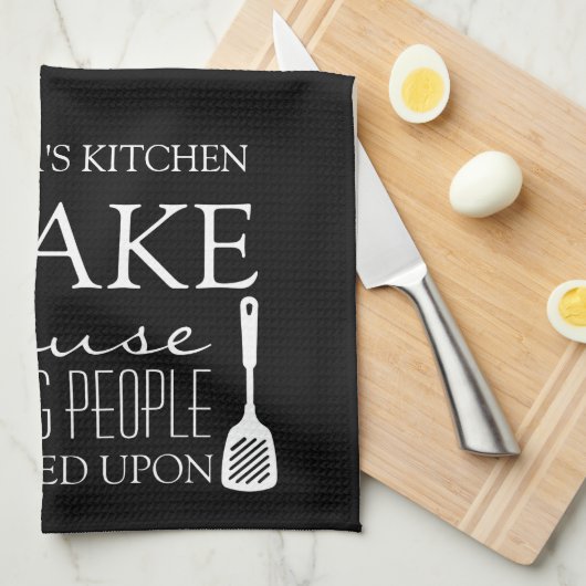 人を殴るのが顔の色を悪くしたから焼く キッチンタオル (四つ折り)