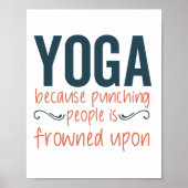 人を殴るのでヨガは眉をひそめる ポスター (正面)