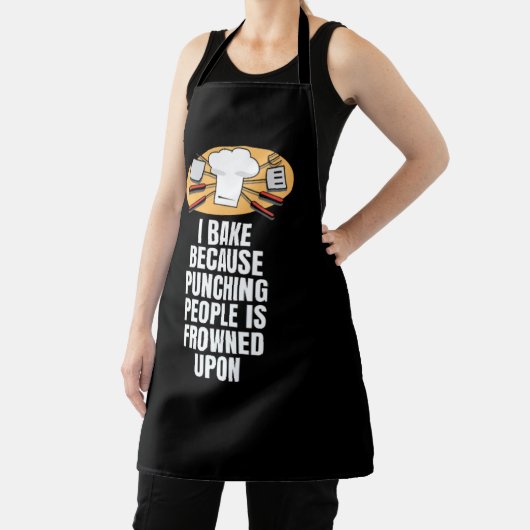 人を殴るのは眉をひそめるからだ エプロン (インサイチュ)