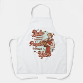 人を殴るのは眉をひそめるからだ エプロン (正面)