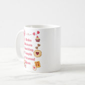 人を殴るのは眉をひそめるからだ コーヒーマグカップ (正面左)