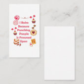 人を殴るのは眉をひそめるからだ 名刺 (正面/裏面)