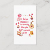 人を殴るのは眉をひそめるからだ 名刺 (正面)