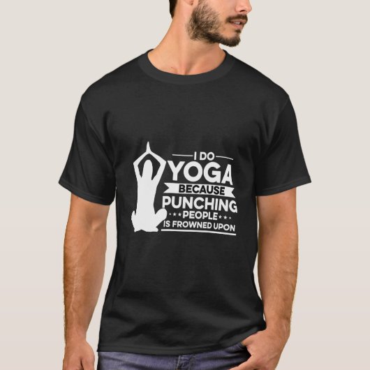 人を殴るのは眉をひそめるからだ Tシャツ (正面)