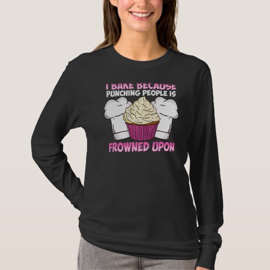 人を殴るのは眉をひそめるからだ Tシャツ (正面)