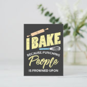 人を殴るのは眉をひそめるから焼く ポストカード (スタンド正面)