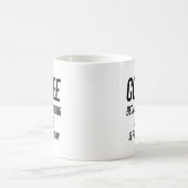 人を殴るのは非難されるからコーヒーで我慢しよう コーヒーマグカップ (中央)
