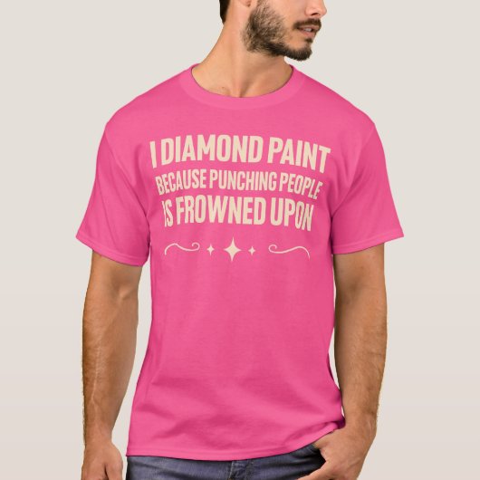 人を殴る絵を描と顔が悪いからダイヤだ Tシャツ (正面)