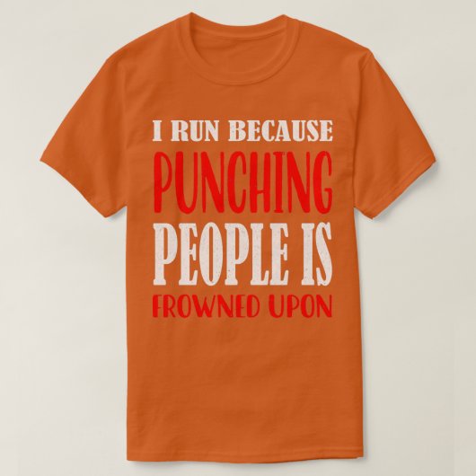 人を殴走ると顔が悪いから Tシャツ (デザイン正面)