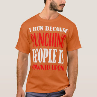 人を殴走ると顔が悪いから Tシャツ