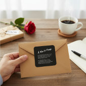 人を称えるために。感傷的な スクエアシール