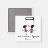 人を結ぶピンクの音楽 マグネット (正面/裏面)