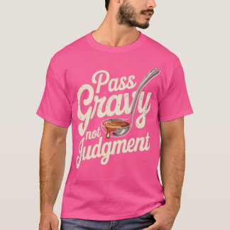 人を裁くよりソースを分け与えよう Tシャツ