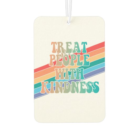 人を親切な車の空気清浄剤で治療する カーエアーフレッシュナー (裏面)