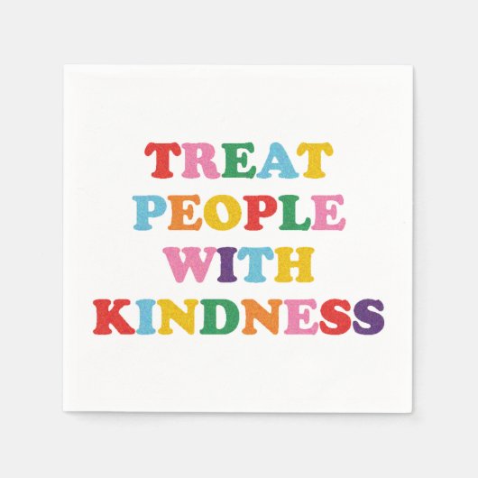人を親切に扱う スタンダードカクテルナプキン (正面)