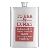 人を誤るは人を誤る フラスク (正面)