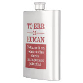 人を誤るは人を誤る フラスク (左)