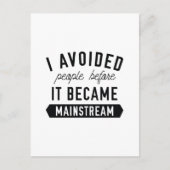 人を避けた ポストカード (正面)