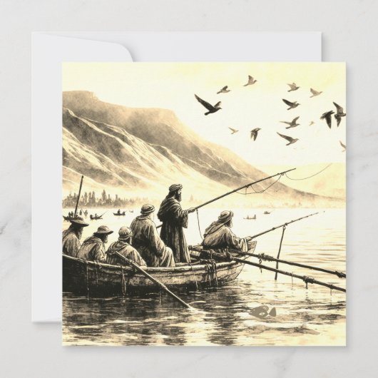 人を釣る漁師の聖書の箇所 (裏面)