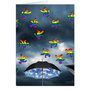 人を雨が降っています!