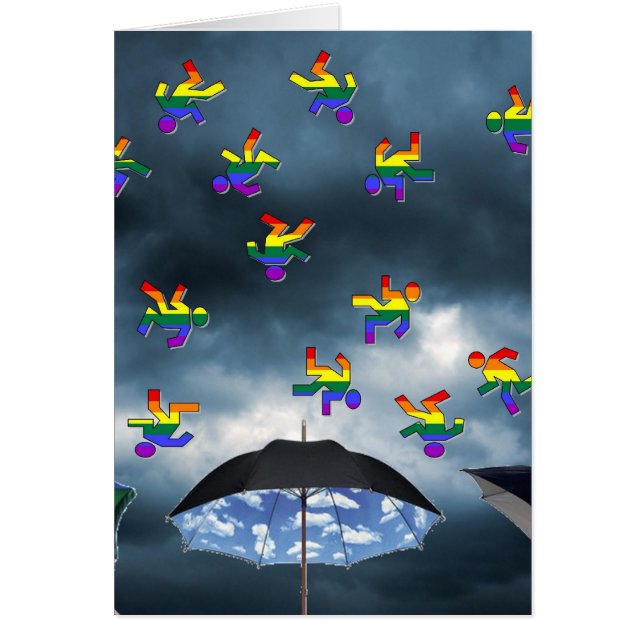 人を雨が降っています! (正面)