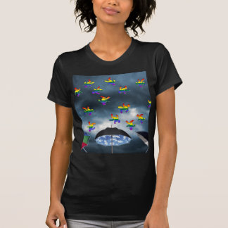 人を雨が降っています! Tシャツ